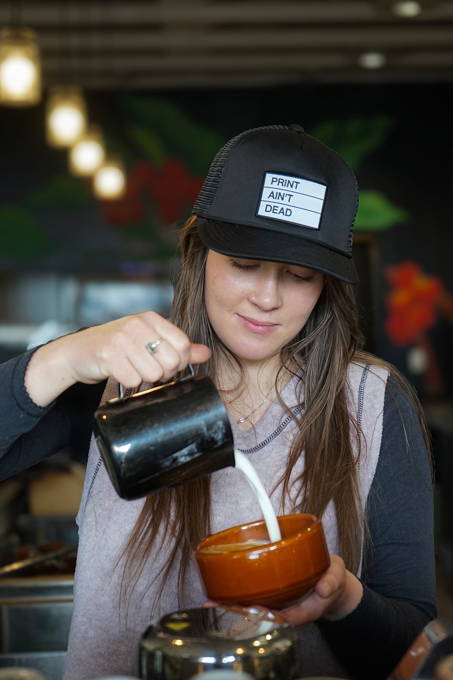 Print Ain't Dead Trucker - MG x Flylow