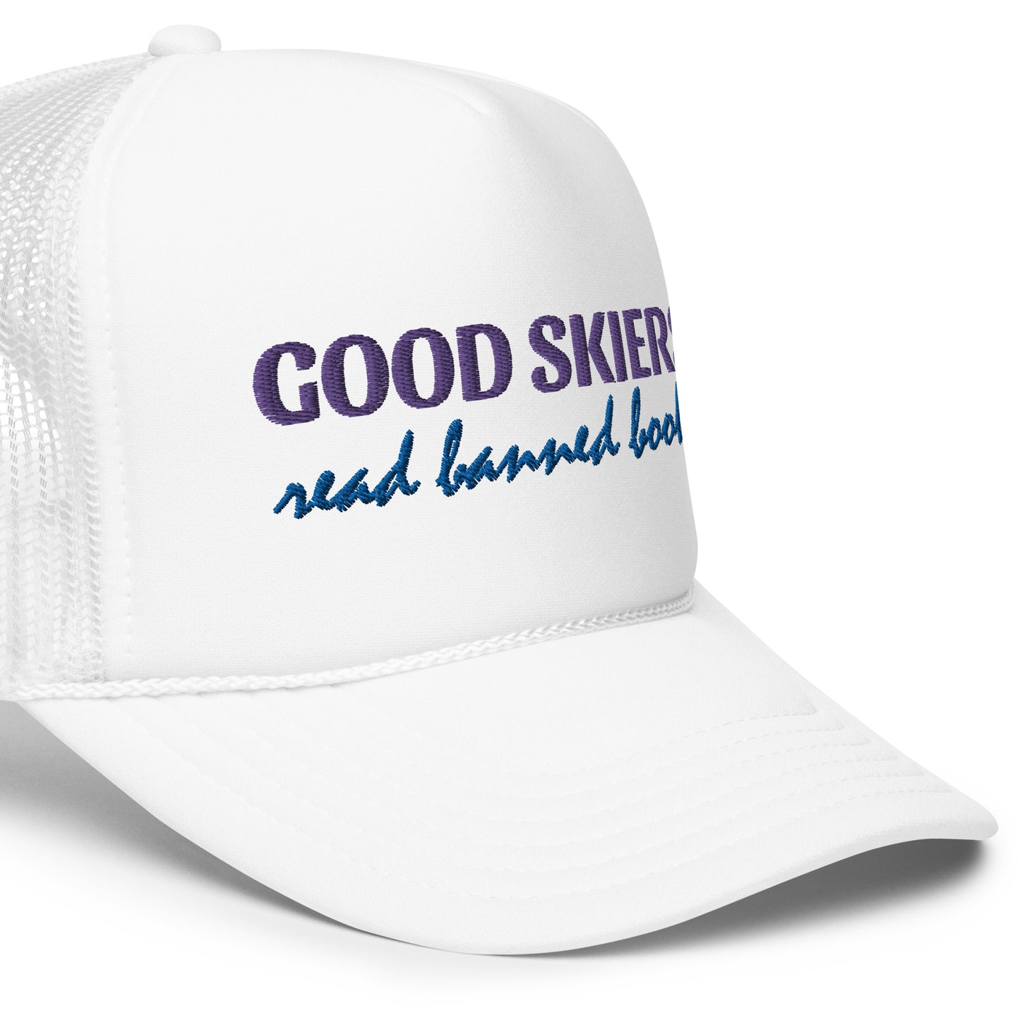 Good Skiers Read Banned Books Trucker Hat