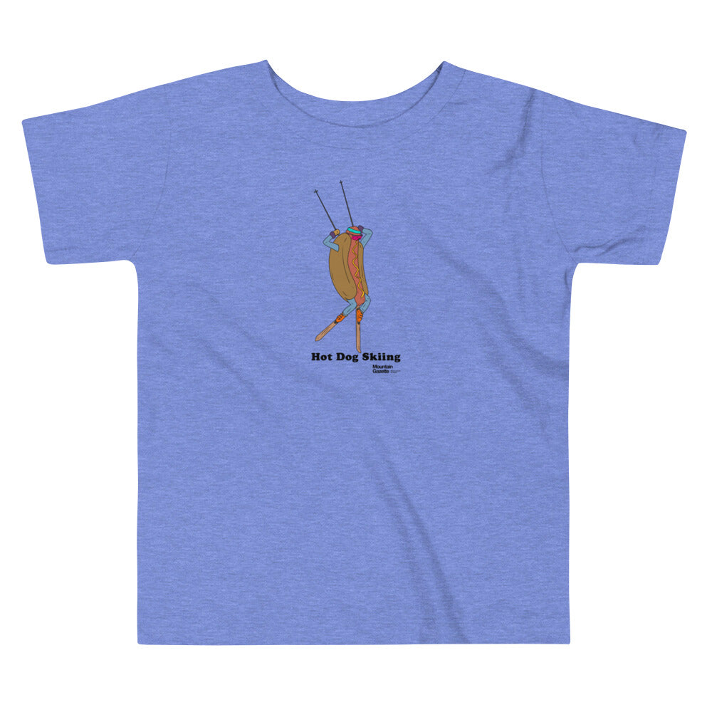 Toddler Hot Dog Skiing T-shirt