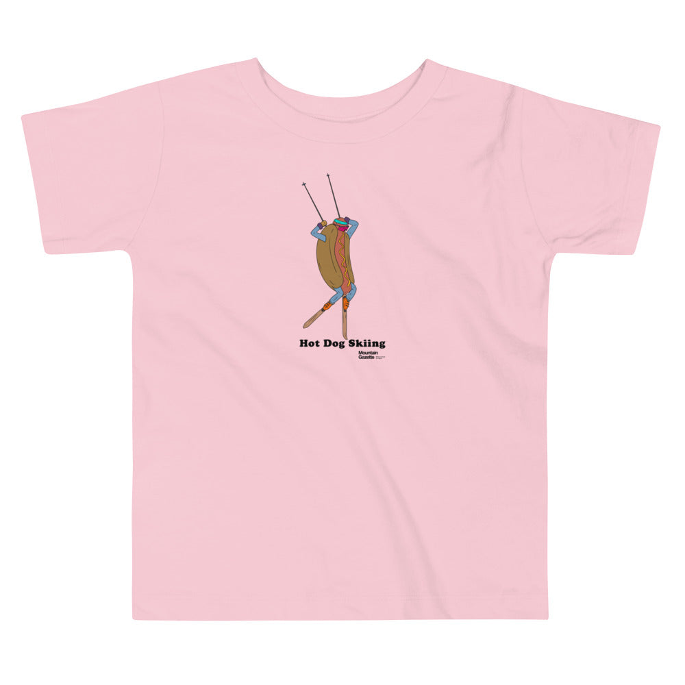 Toddler Hot Dog Skiing T-shirt