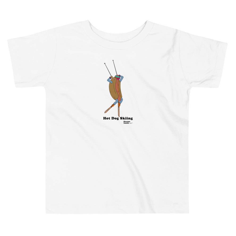 Toddler Hot Dog Skiing T-shirt