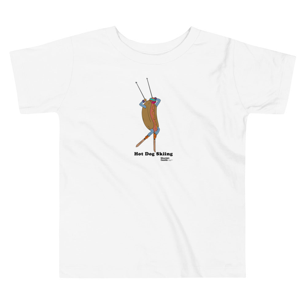 Toddler Hot Dog Skiing T-shirt