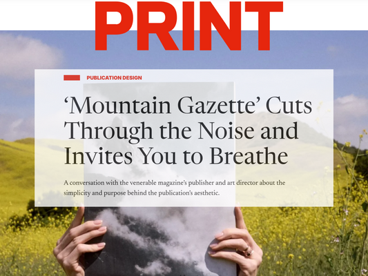 Mountain Gazette Featured in Print Magazine