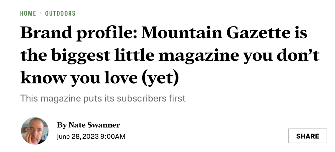 Mountain Gazette in the News