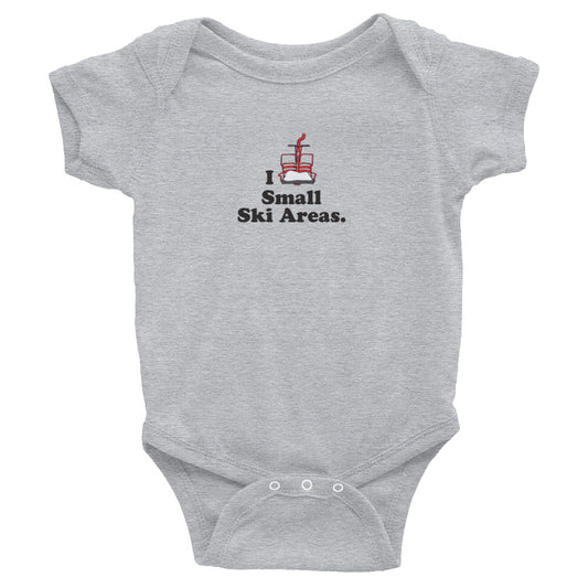 Kids Onesie that Reads I Love Small Ski Areas