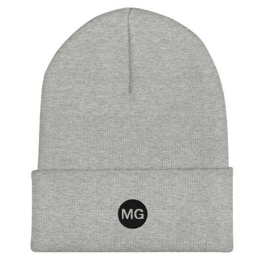 Classic acrylic beanie with subtle Mountain Gazette logo gray