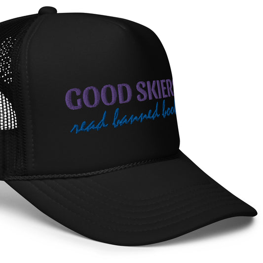 Good Skiers Read Banned Books Trucker Hat