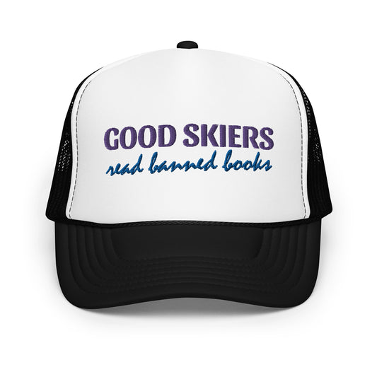 Good Skiers Read Banned Books Trucker Hat
