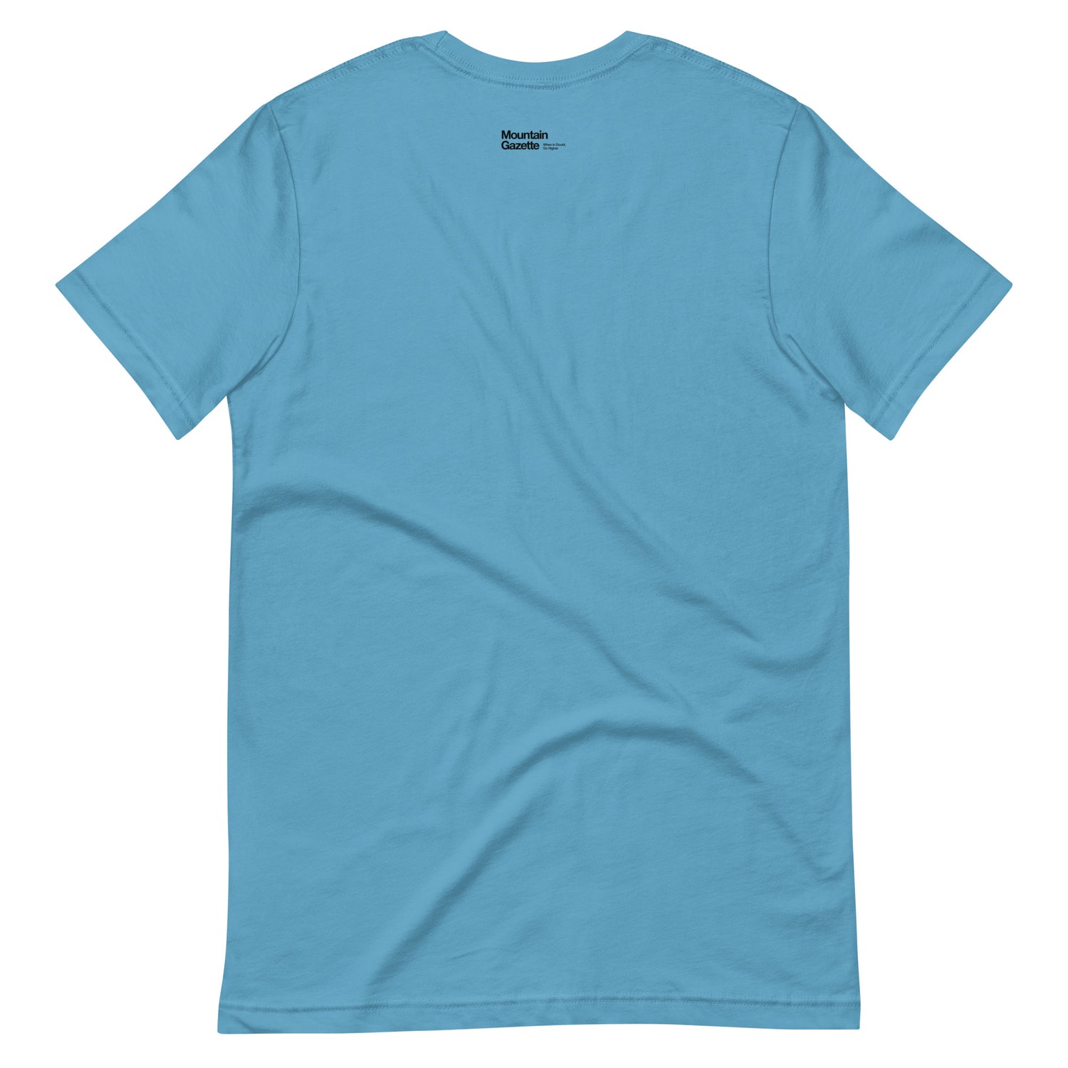 Back of Blue Unisex Short-Sleeve Cotton T-Shirt with text I Love Small Ski Areas